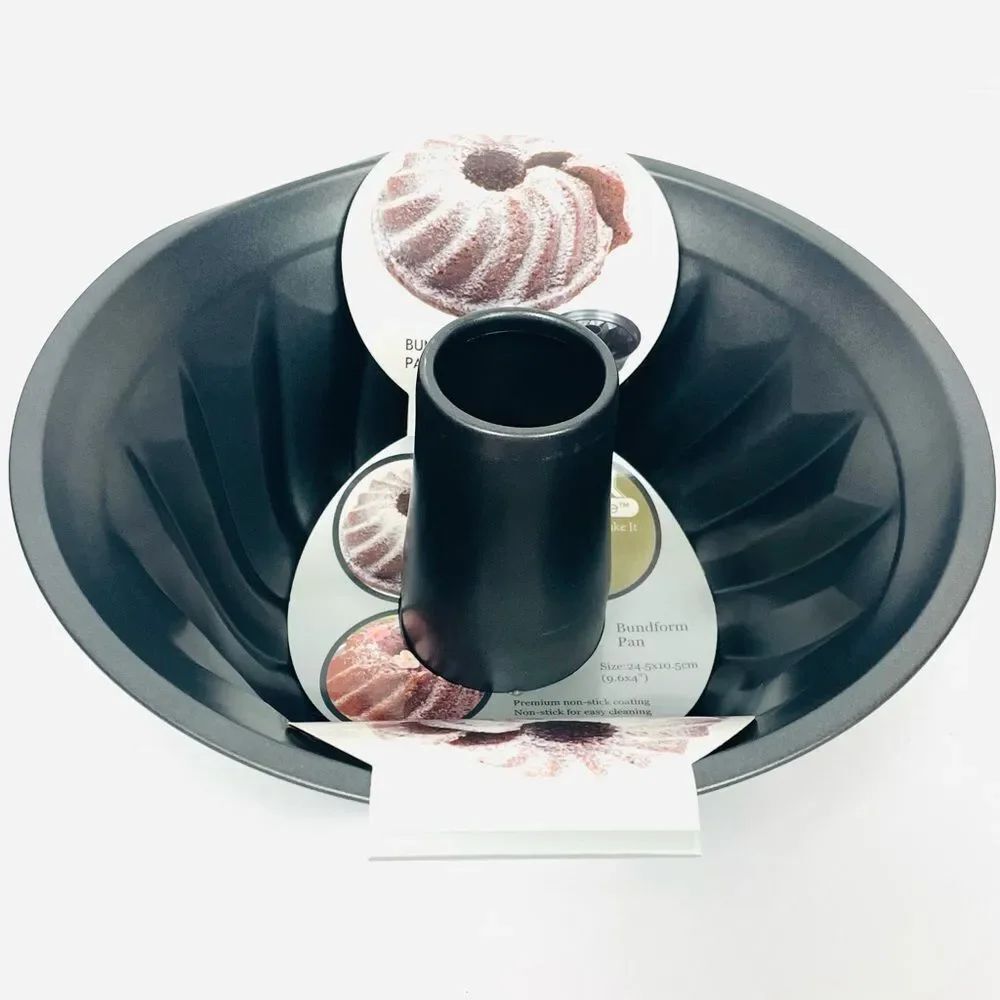 Non Stick Fluted Tube Bundt Ring Cake Pan 9.6” Bundform Pan
